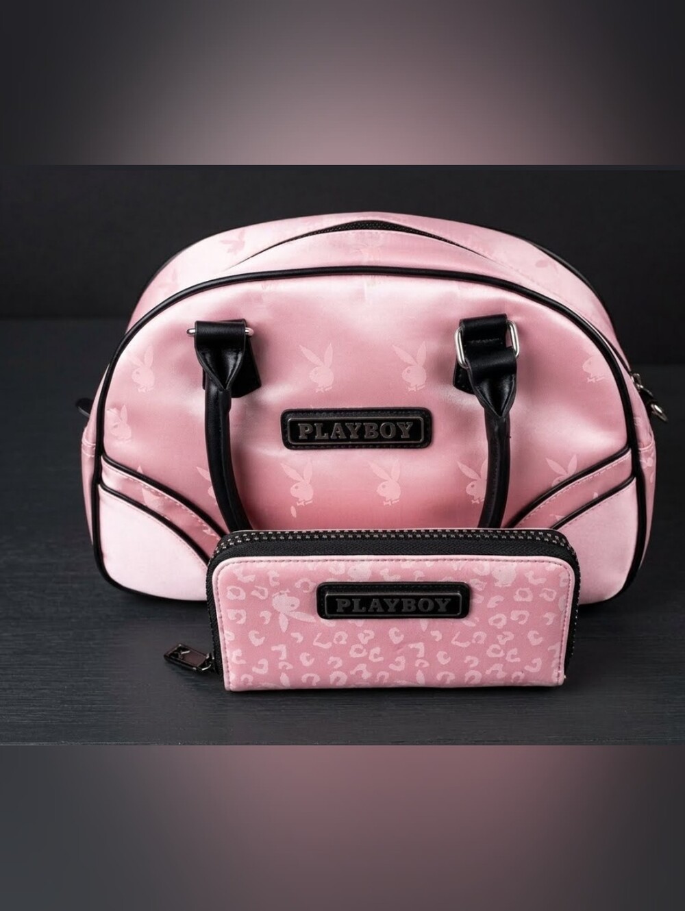 Vintage Y2k Playboy Bowling Bag and Wallet.